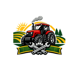 Pradeep Tractor Garage Branding Logo
